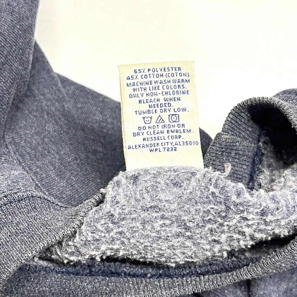 VTG Russell Athletic Sweatshirt Crewneck Blank Gray Blue Made In Mexico Sz L - Picture 7 of 8
